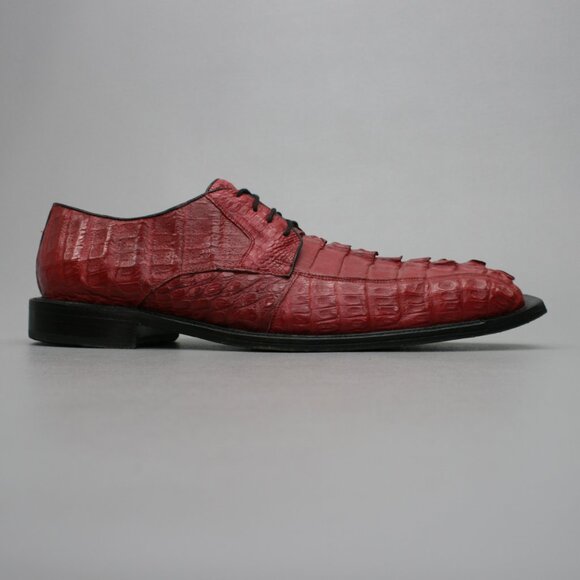 Via Roma Men\'s 11 EE Wide Red Genuine Crocodile Tail Leather Oxfords Dress Shoes main image 9